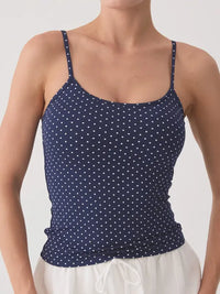 Navy and White Polka Dot